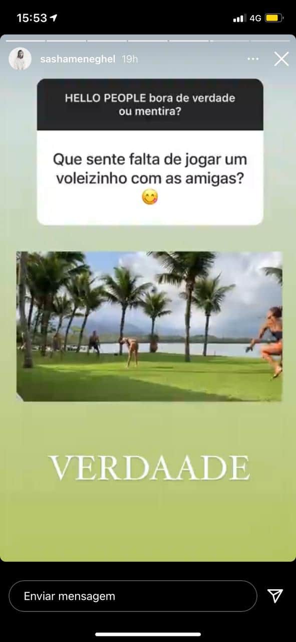 Sasha escancara relação íntima (Reprodução) Sasha escancara relação íntima (Reprodução)