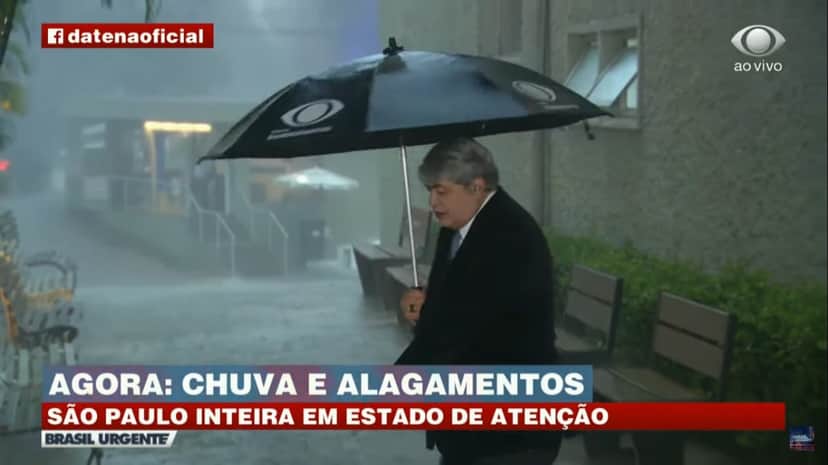 Datena no comando do Brasil Urgente (Foto: Reprodução) Datena no comando do Brasil Urgente (Foto: Reprodução)