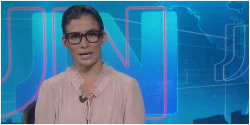 Renata Vasconcellos comanda o Jornal Nacional na Globo - Foto: Reprodução Renata Vasconcellos comanda o Jornal Nacional na Globo - Foto: Reprodução