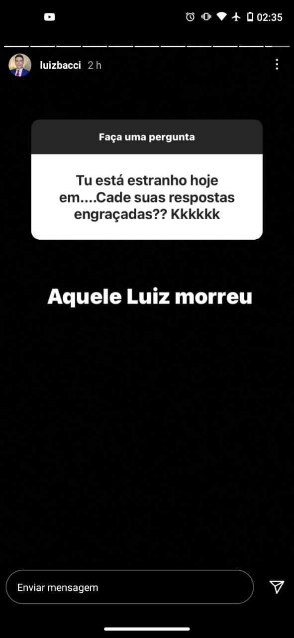Luiz Bacci deixou o público pasmo com situação Luiz Bacci deixou o público pasmo com situação