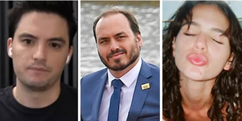 Carlos Bolsonaro abriu queixa-crime contra Felipe Neto e Bruna Marquezine (Imagem/Montagem/TV Foco) Carlos Bolsonaro abriu queixa-crime contra Felipe Neto e Bruna Marquezine (Imagem/Montagem/TV Foco)
