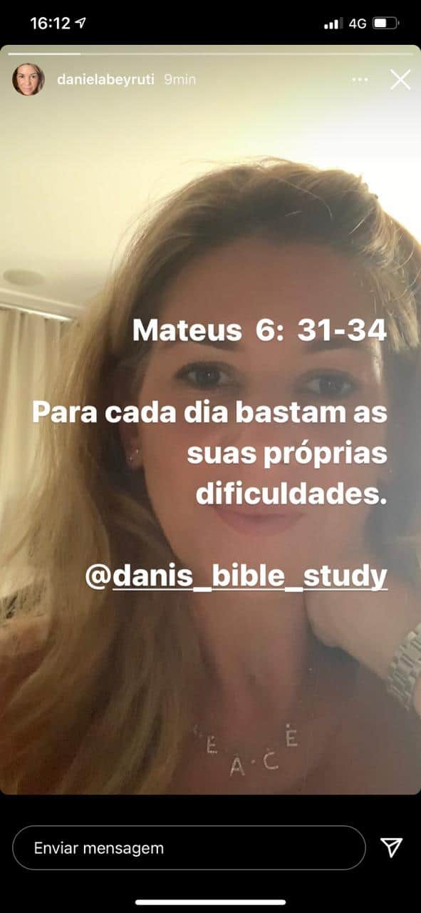 Daniela Beyruti surpreendeu o público com uma mensagem religiosa nas redes sociais (Foto: Reprodução/Instagram) Daniela Beyruti surpreendeu o público com uma mensagem religiosa nas redes sociais (Foto: Reprodução/Instagram)