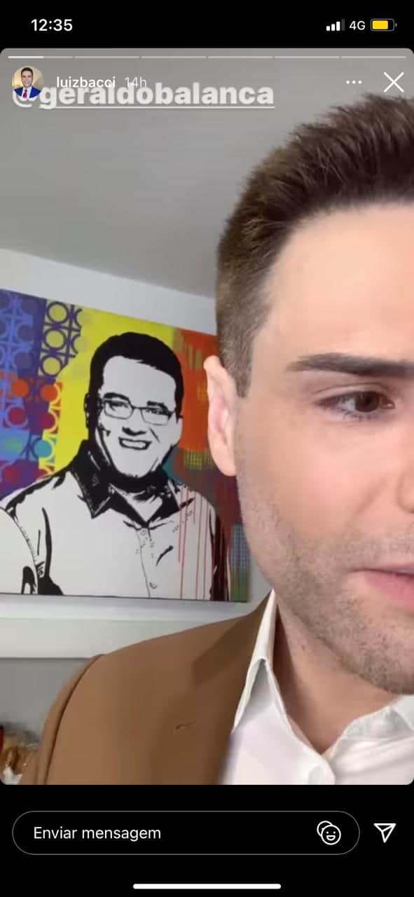 Luiz Bacci brinca com assombração de Geraldo Luis (Reprodução) Luiz Bacci brinca com assombração de Geraldo Luis (Reprodução)
