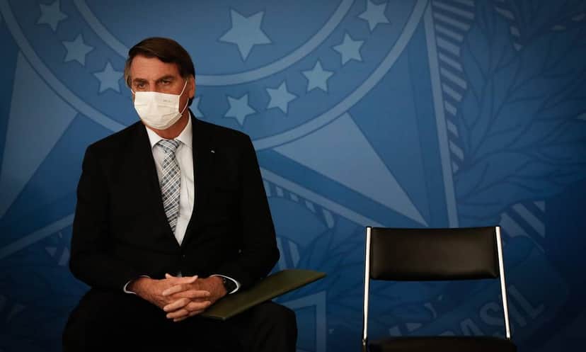 Jair Bolsonaro usando máscara (Foto: Reprodução) Jair Bolsonaro usando máscara (Foto: Reprodução)