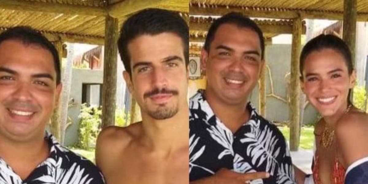 Fotos do fã com Bruna Marquezine e Enzo Celulari (Foto: Reprodução) Fotos do fã com Bruna Marquezine e Enzo Celulari (Foto: Reprodução)
