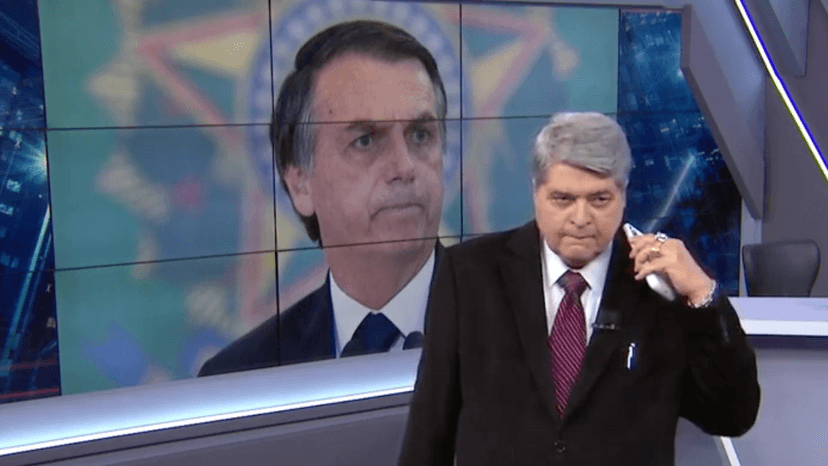 Datena fala com Bolsonaro (Foto: Reprodução) Datena fala com Bolsonaro (Foto: Reprodução)