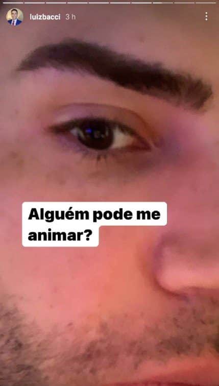 Luiz Bacci se mostrou triste em desabafo (Foto: Reprodução/ Instagram) Luiz Bacci se mostrou triste em desabafo (Foto: Reprodução/ Instagram)