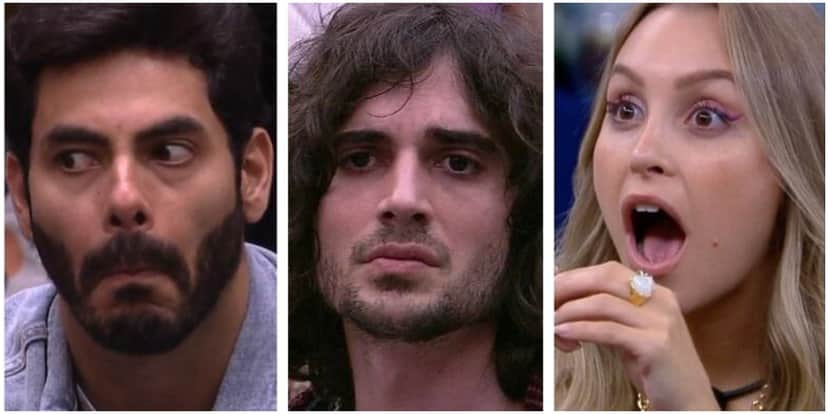 Rodolffo, Fiuk e Carla Diaz disputam o paredão do BBB21 (Foto: Reprodução) Rodolffo, Fiuk e Carla Diaz disputam o paredão do BBB21 (Foto: Reprodução)