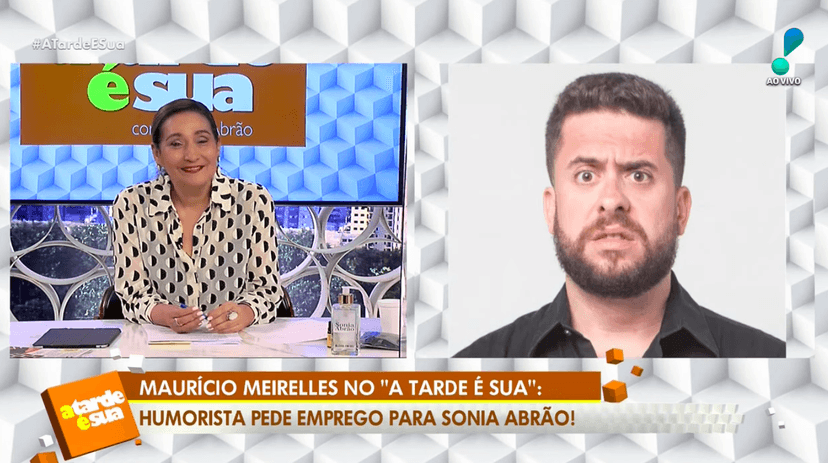 Sonia Abrão em ligação com Maurício Meirelles em seu programa (Foto: Reprodução/RedeTV!) Sonia Abrão em ligação com Maurício Meirelles em seu programa (Foto: Reprodução/RedeTV!)