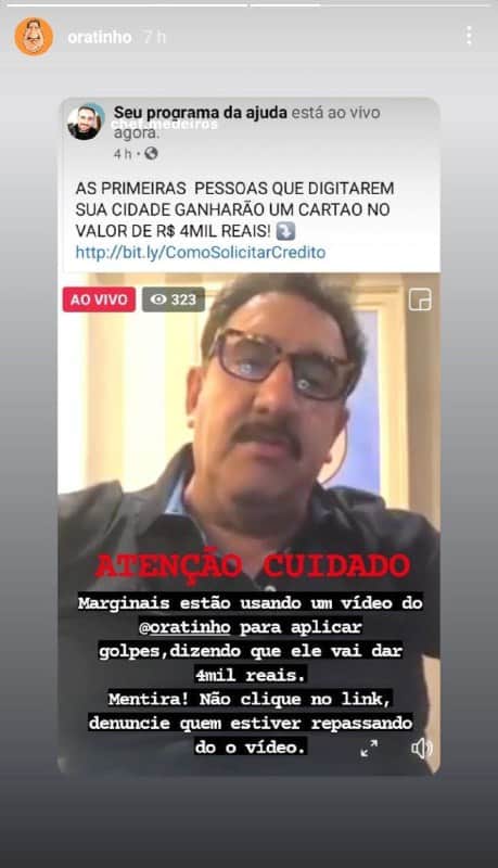Ratinho fez denúncias nas redes sociais (Foto: Reprodução) Ratinho fez denúncias nas redes sociais (Foto: Reprodução)