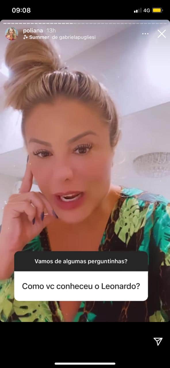 Poliana Rocha fala sobre Leonardo (Reprodução) Poliana Rocha fala sobre Leonardo (Reprodução)
