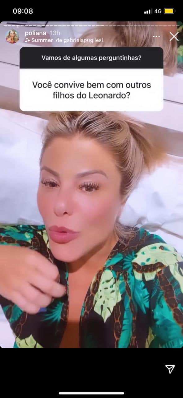 Poliana Rocha abre o jogo sobre relação com filhos de Leonardo (Reprodução) Poliana Rocha abre o jogo sobre relação com filhos de Leonardo (Reprodução)