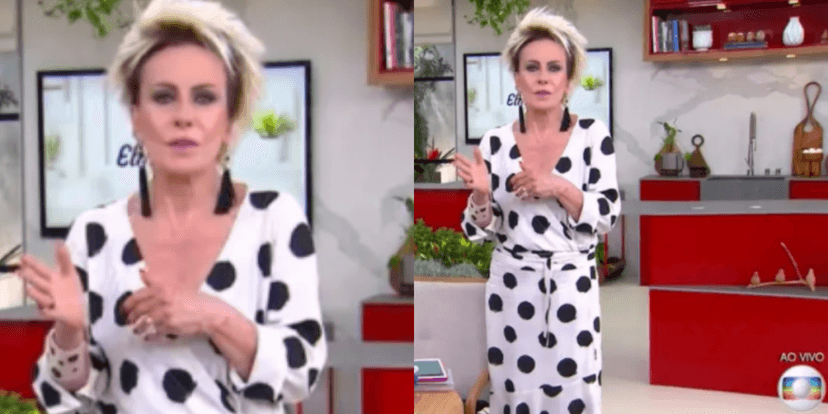 Ana Maria ficou brava com a produção ao vivo (Foto reprodução) Ana Maria ficou brava com a produção ao vivo (Foto reprodução)
