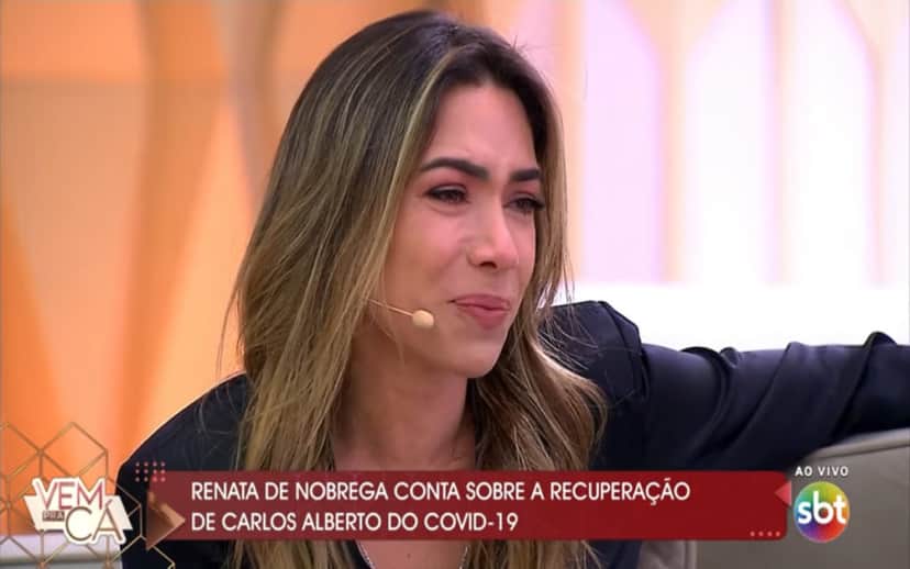 Patricia Abravanel caiu no choro ao vivo no SBT durante o Vem Pra Cá (Foto: Divulgação) Patricia Abravanel caiu no choro ao vivo no SBT durante o Vem Pra Cá (Foto: Divulgação)