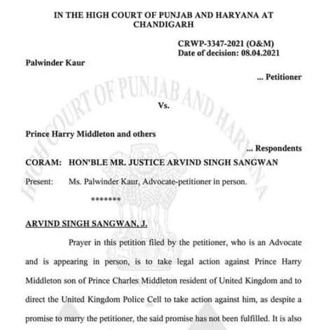 Processo feito contra o príncipe Harry (Foto: Reprodução) Processo feito contra o príncipe Harry (Foto: Reprodução)