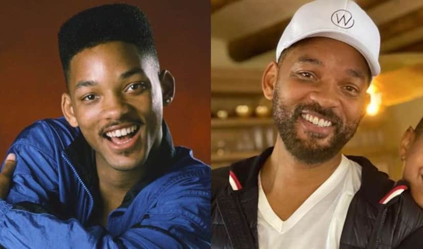 Will Smith durante e depois da série (Foto: Reprodução) Will Smith durante e depois da série (Foto: Reprodução)