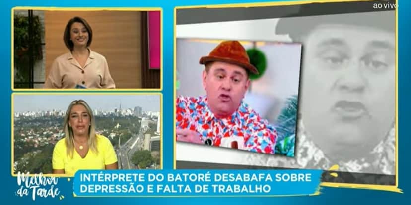 Catia Fonseca falando sobre a depressão de Batoré (Reprodução: Band) Catia Fonseca falando sobre a depressão de Batoré (Reprodução: Band)