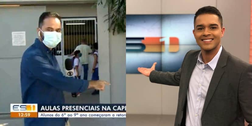 Repórter da Globo passa vergonha ao vivo (Foto: Reprodução) Repórter da Globo passa vergonha ao vivo (Foto: Reprodução)