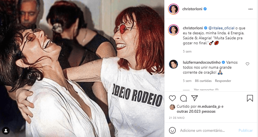 Christiane Torloni e Rita Lee Christiane Torloni e Rita Lee