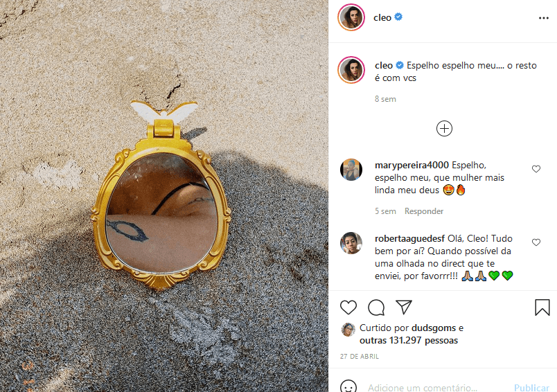 Cleo exibiu tatuagem íntima em foto (Imagem: Reprodução) Cleo exibiu tatuagem íntima em foto (Imagem: Reprodução)