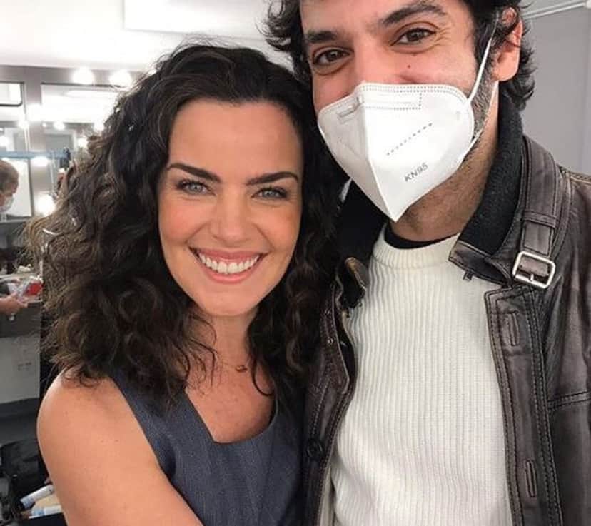 Ana Paula Arósio e maquiador (Reprodução) Ana Paula Arósio e maquiador (Reprodução)
