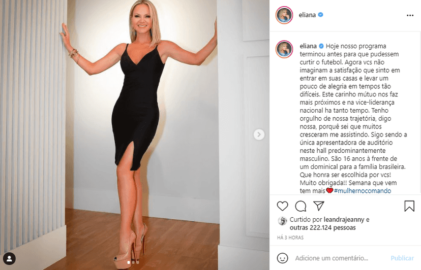 A apresentadora Eliana A apresentadora Eliana