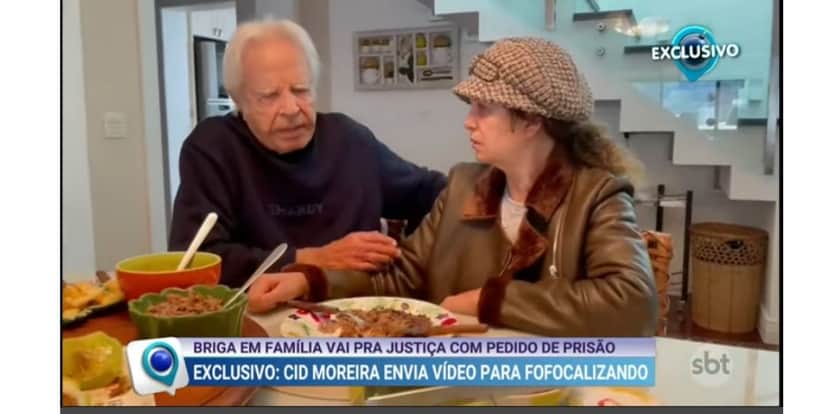 Apresentadora transmite vídeo de Cid Moreira ao vivo no SBT (Reprodução) Apresentadora transmite vídeo de Cid Moreira ao vivo no SBT (Reprodução)