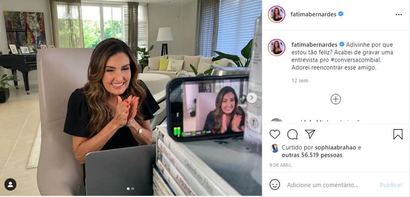 Fátima Bernardes concede entrevista para Pedro Bial e fala sobre descoberta do câncer (Reprodução) Fátima Bernardes concede entrevista para Pedro Bial e fala sobre descoberta do câncer (Reprodução)