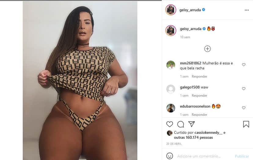 Geisy Arruda ficou nua na parte debaixo com marca em evidência (Imagem: Reprodução) Geisy Arruda ficou nua na parte debaixo com marca em evidência (Imagem: Reprodução)
