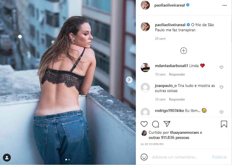 Paolla Oliveira apareceu sem calcinha e fez os marmanjos delirarem (Imagem: Reprodução) Paolla Oliveira apareceu sem calcinha e fez os marmanjos delirarem (Imagem: Reprodução)