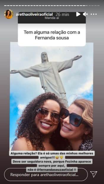 Atriz confirma relação com Fernanda Souza (Foto: Reprodução) Atriz confirma relação com Fernanda Souza (Foto: Reprodução)