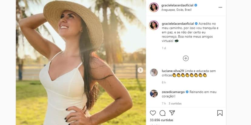 “Acredito no meu caminho”, detona Graciele Lacerda, após separação de Zezé e denunciar o cantor “Acredito no meu caminho”, detona Graciele Lacerda, após separação de Zezé e denunciar o cantor