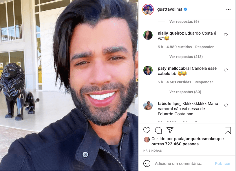 Gusttavo Lima deu uma repaginada no visual (Foto: Reprodução) Gusttavo Lima deu uma repaginada no visual (Foto: Reprodução)