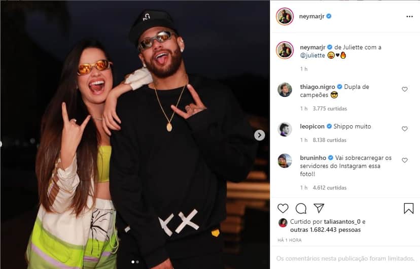 Juliette e Neymar se assumem e surgem agarradinhos (Foto: Reprodução) Juliette e Neymar se assumem e surgem agarradinhos (Foto: Reprodução)