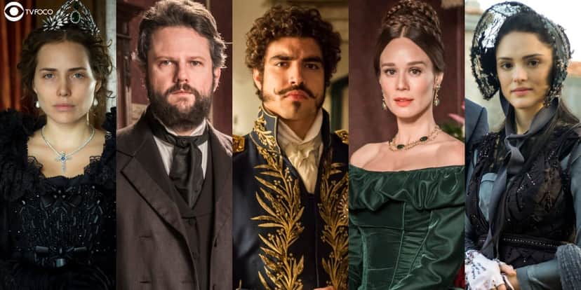 Novo Mundo e Nos Tempos do Imperador estão interligados na Globo (Foto: Montagem/TV Foco/Reprodução/Globo) Novo Mundo e Nos Tempos do Imperador estão interligados na Globo (Foto: Montagem/TV Foco/Reprodução/Globo)