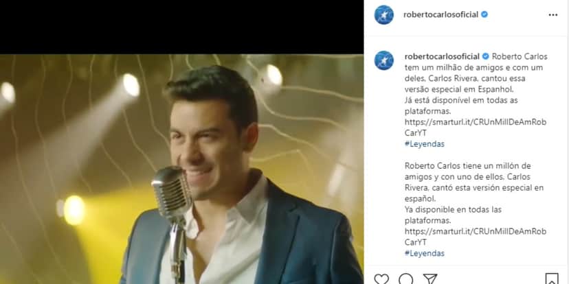 Roberto Carlos fez parceria com cantor novinho e viralizou nas redes sociais (Foto: Reprodução) Roberto Carlos fez parceria com cantor novinho e viralizou nas redes sociais (Foto: Reprodução)