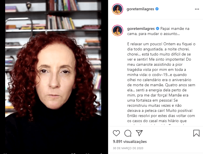 A eterna Filó se emocionou ao falar dos pais em vídeo (Foto: Reprodução/ Instagram) A eterna Filó se emocionou ao falar dos pais em vídeo (Foto: Reprodução/ Instagram)