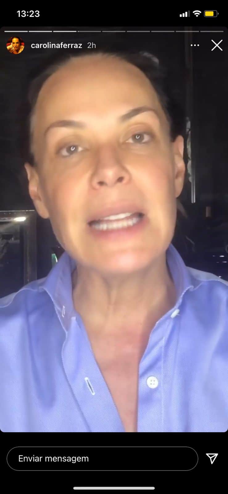 Carolina Ferraz expõe crise nas redes sociais (Reprodução) Carolina Ferraz expõe crise nas redes sociais (Reprodução)