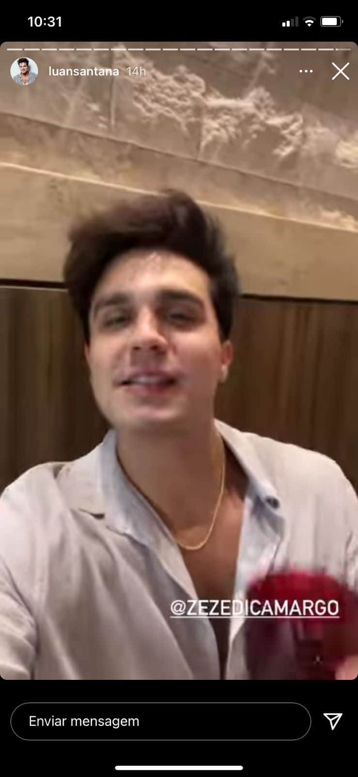 Luan Santana expõe amor por Zezé Di Camargo (Reprodução) Luan Santana expõe amor por Zezé Di Camargo (Reprodução)