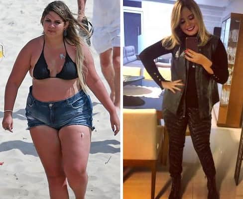 Marília Mendonça antes e depois - Reprodução Marília Mendonça antes e depois - Reprodução