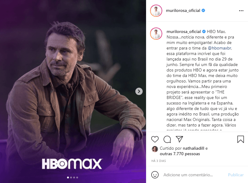 Murilo Rosa também deixa a TV Globo para assinar com a HBO Max (Foto: Reprodução) Murilo Rosa também deixa a TV Globo para assinar com a HBO Max (Foto: Reprodução)