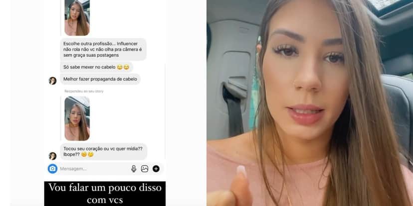 Maria Lina rebate seguidora que critica carreira de influencer após término com Whindersson Nunes (Foto: Reprodução) Maria Lina rebate seguidora que critica carreira de influencer após término com Whindersson Nunes (Foto: Reprodução)