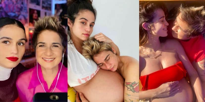 Nanda Costa mostra barrigão de gêmeas ao lado da esposa, Lan Lanh Nanda Costa mostra barrigão de gêmeas ao lado da esposa, Lan Lanh