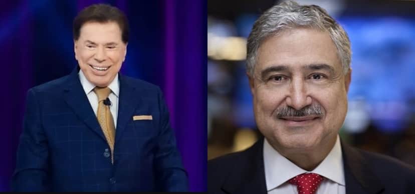 Silvio Santos e o dono do Grupo Band, Johnny Saad Silvio Santos e o dono do Grupo Band, Johnny Saad