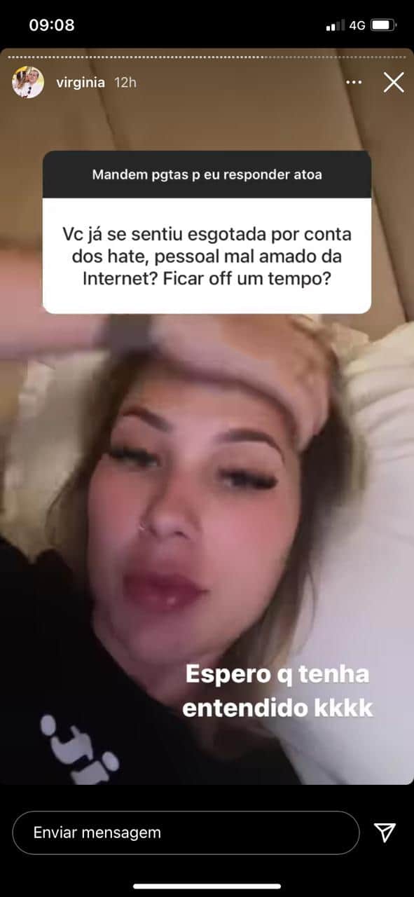 Esposa de Zé Felipe expõe saída das redes sociais (Reprodução) Esposa de Zé Felipe expõe saída das redes sociais (Reprodução)