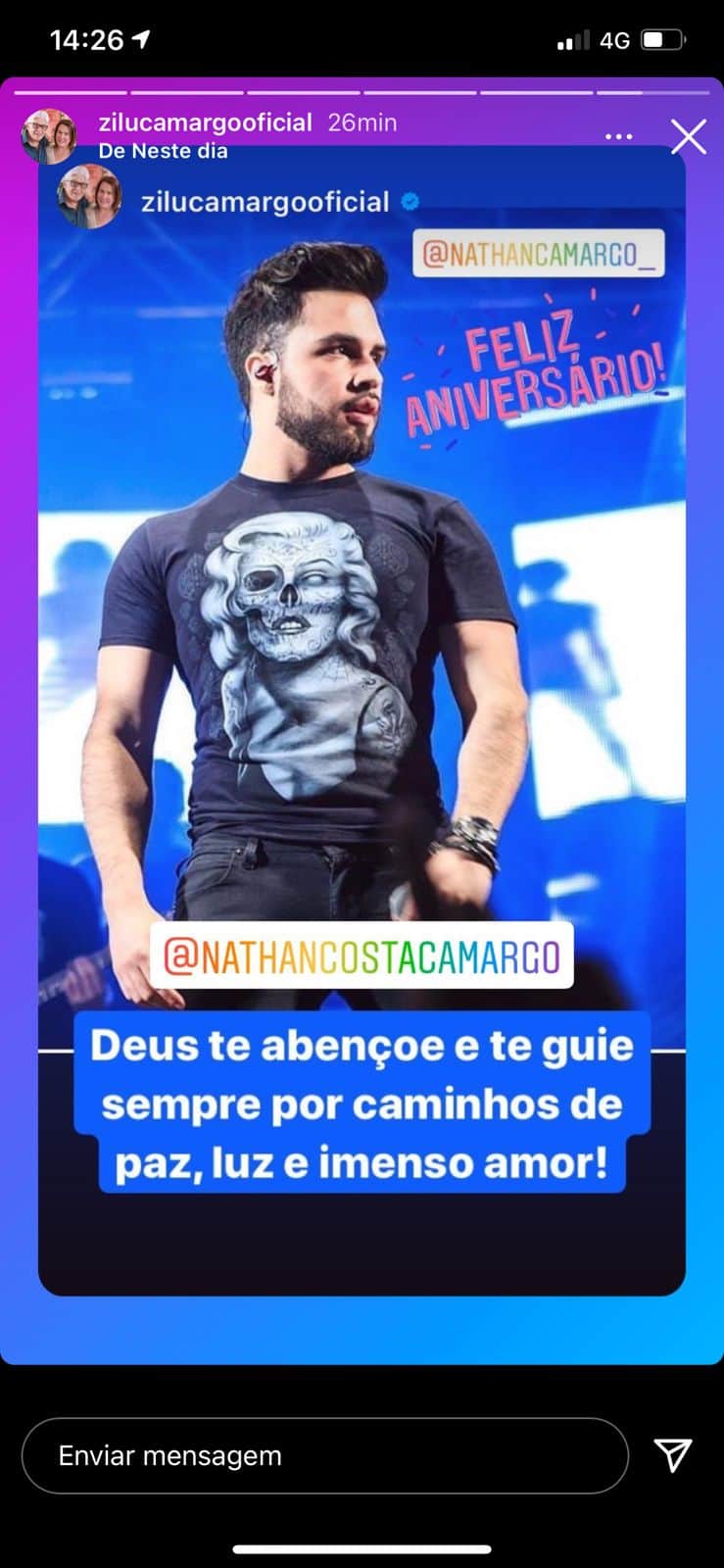 Zilu manda recado para filho de Luciano (Reprodução) Zilu manda recado para filho de Luciano (Reprodução)