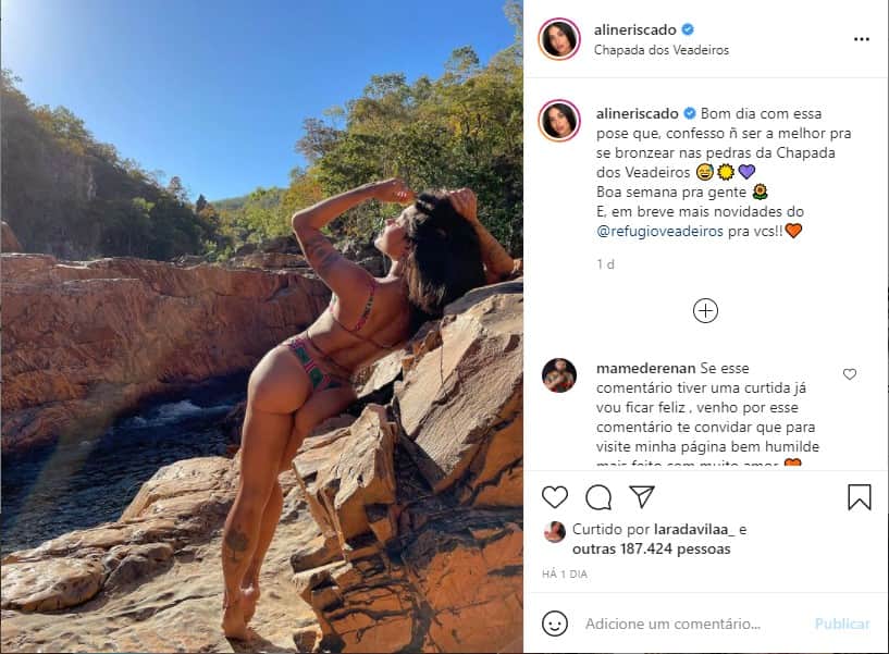 Aline Riscado sensualiza e esbanja boa forma (Foto: Reprodução) Aline Riscado sensualiza e esbanja boa forma (Foto: Reprodução)