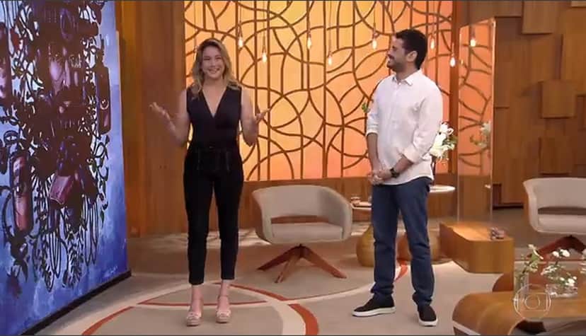 Fernanda Gentil e André Curvello no "Encontro" (Foto: Reprodução/TV Globo) Fernanda Gentil e André Curvello no "Encontro" (Foto: Reprodução/TV Globo)