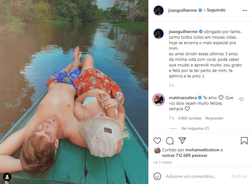 O ex-casal fez textão para anunciar o fim do relacionamento (Foto: Reprodução/ Instagram) O ex-casal fez textão para anunciar o fim do relacionamento (Foto: Reprodução/ Instagram)