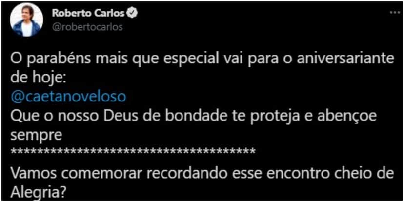 Roberto Carlos mandou recado Roberto Carlos mandou recado